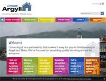 Tablet Screenshot of homeargyll.co.uk